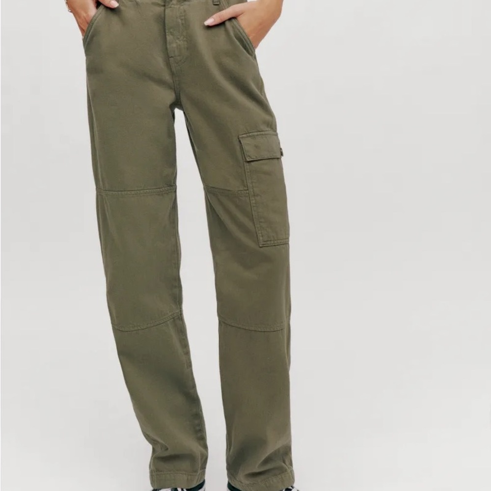 Reformation Olive Cargo Pants